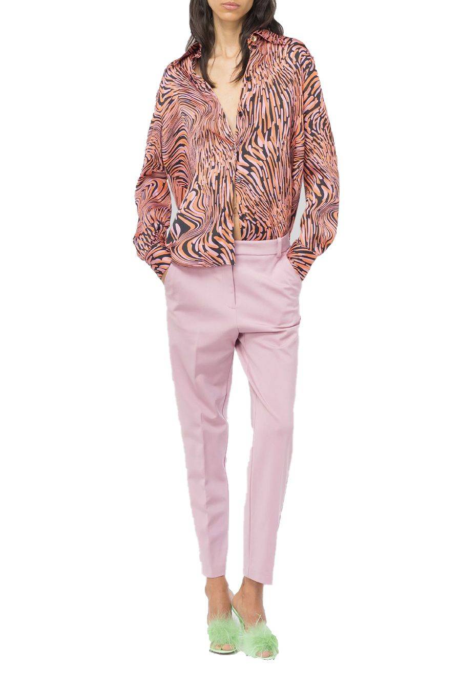 PINKO  Pantaloni Elasticizzati PINKO in Viscosa Rosa per Donna Trasporto libero internazionale