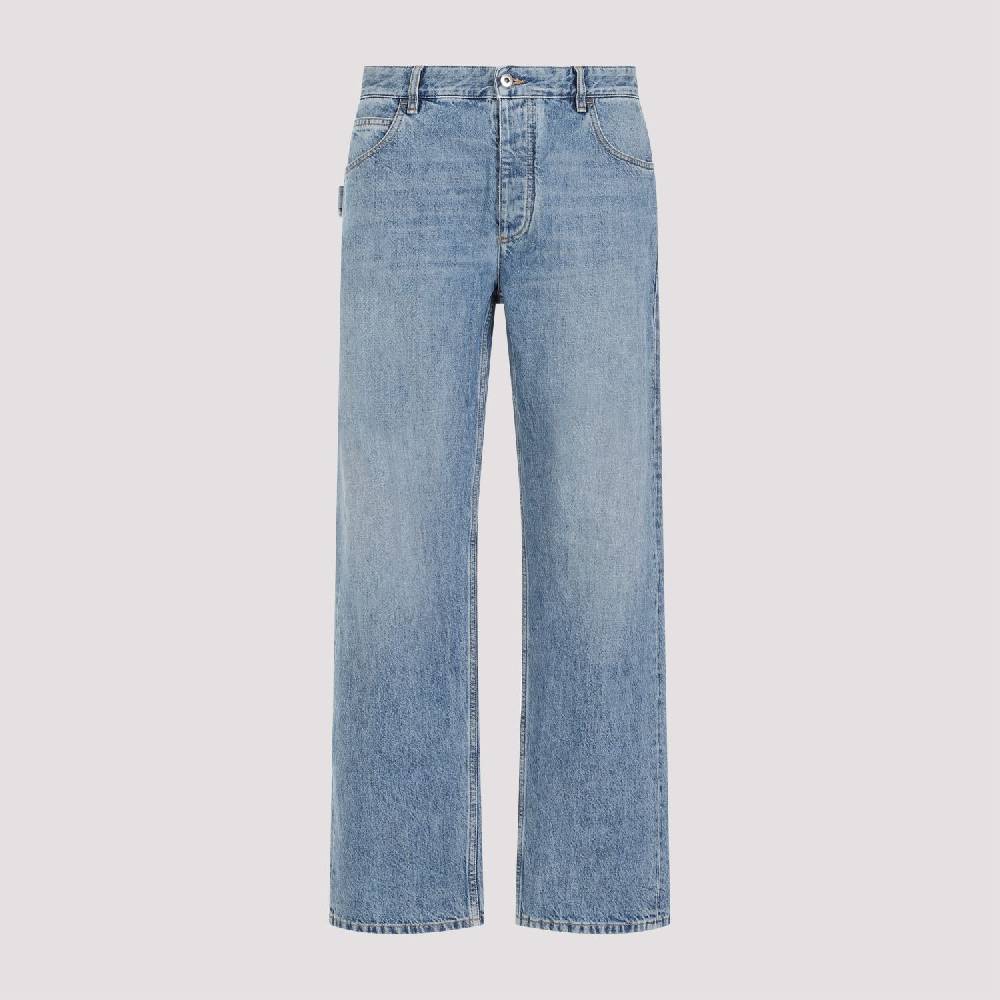 BOTTEGA VENETA  Jeans Dritti in Cotone Blu Medio Uomo Bottega Veneta Esporta salva
