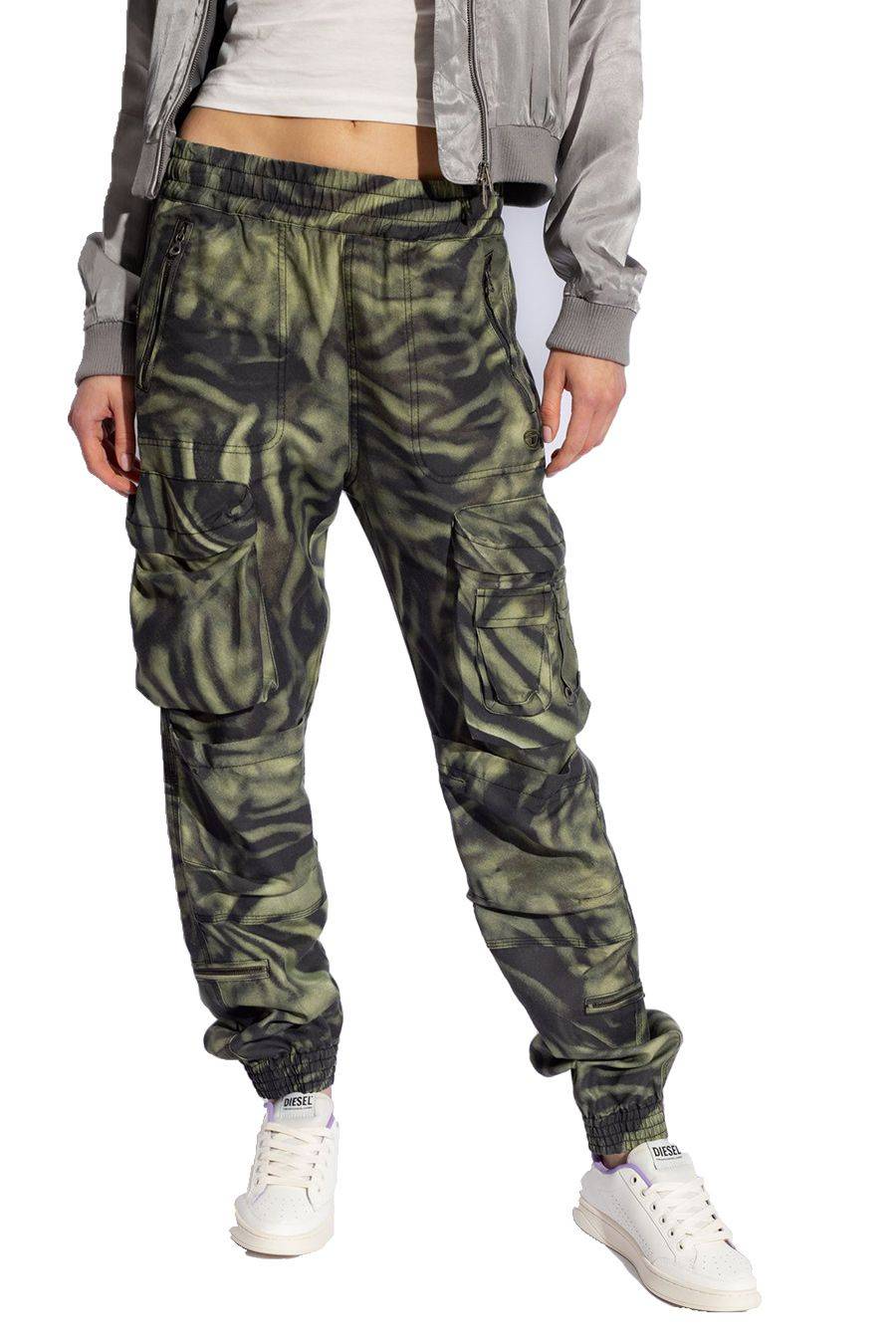 DIESEL  Pantaloni Diesel Multicolor in Lyocell per Donna - A12216 0WGAL5AFA Black Friday Prezzi