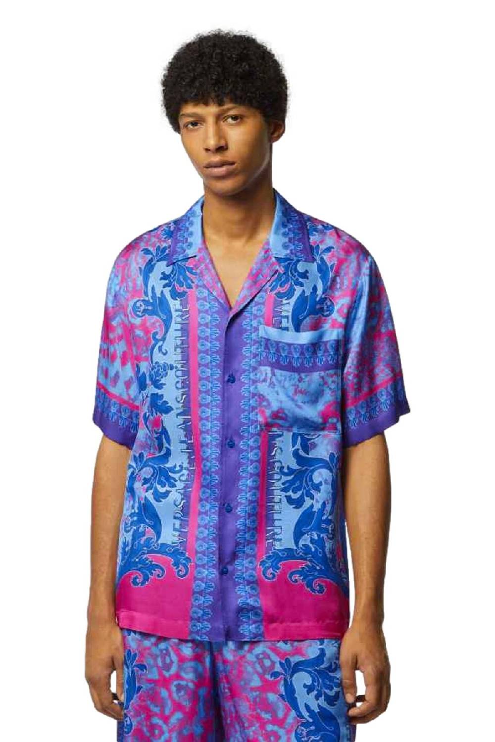 VERSACE JEANS COUTURE  Camicia Uomo Multicolore in Viscosa Versace Jeans Couture Sconti questo mese