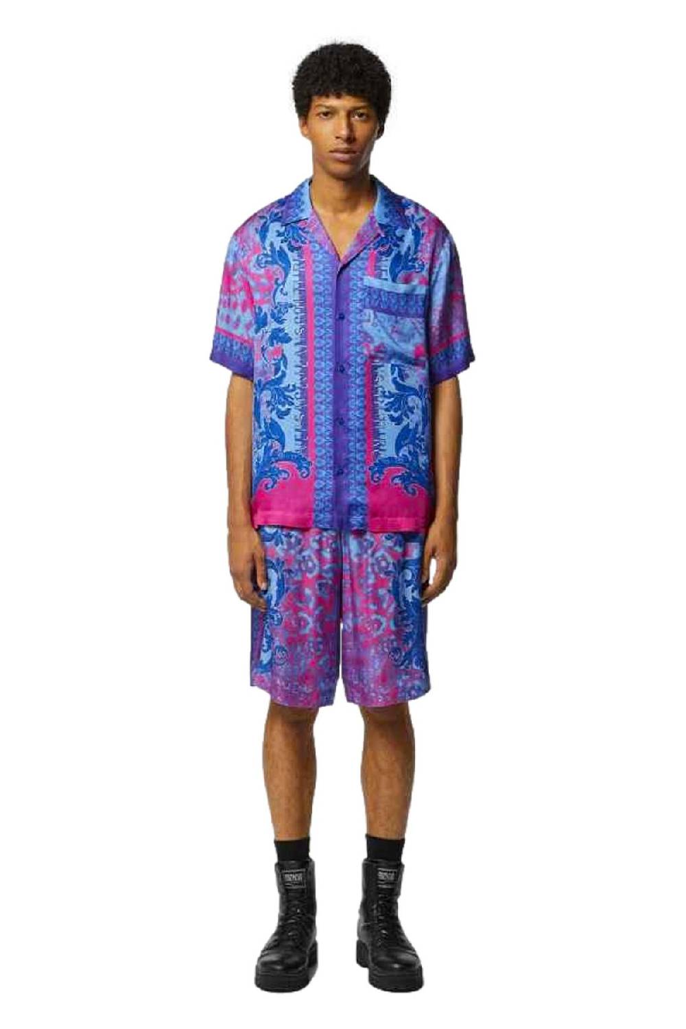 VERSACE JEANS COUTURE  Camicia Uomo Multicolore in Viscosa Versace Jeans Couture Sconti questo mese