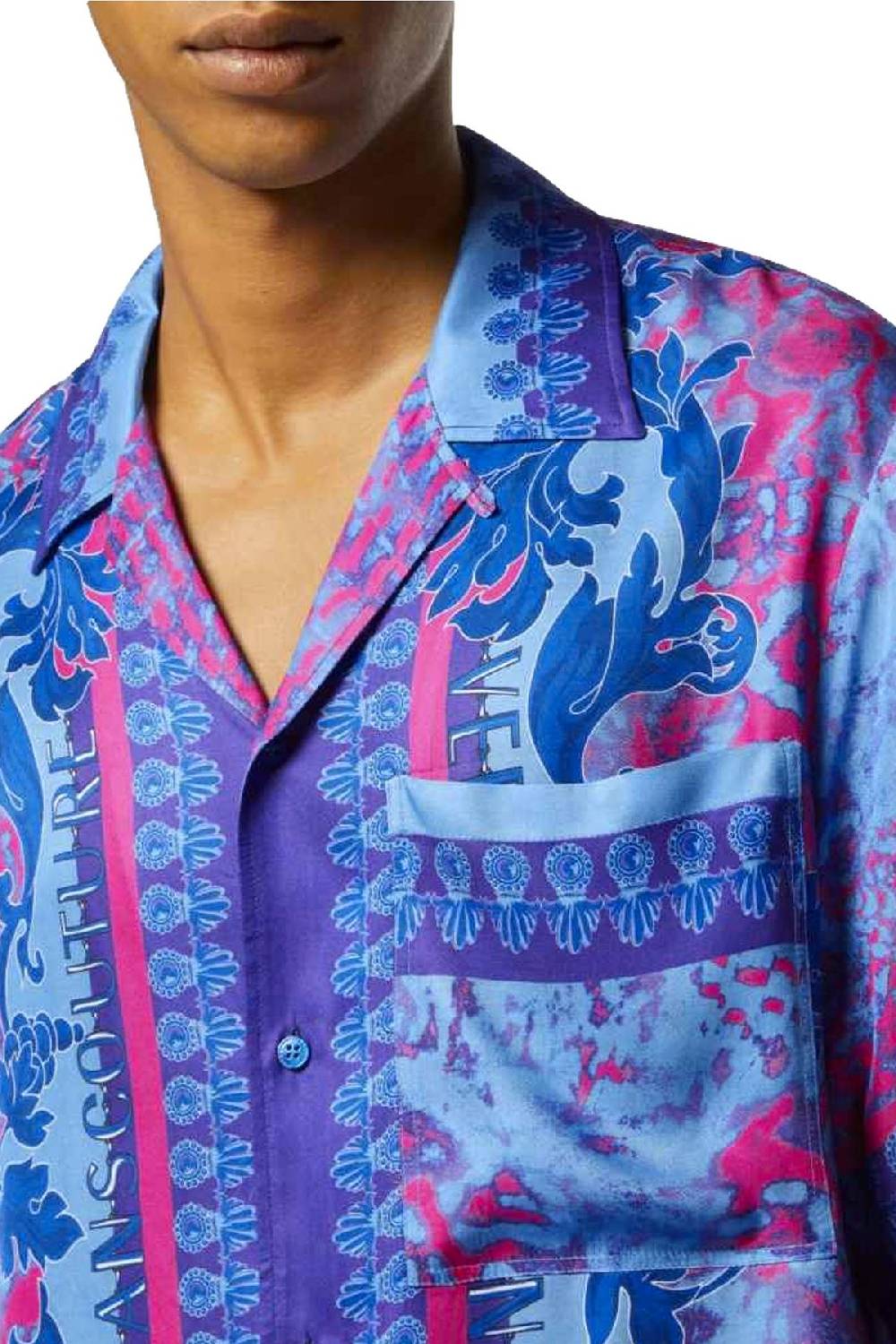 VERSACE JEANS COUTURE  Camicia Uomo Multicolore in Viscosa Versace Jeans Couture Sconti questo mese