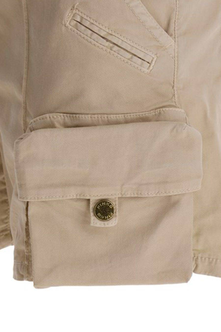 PINKO  Pantaloni PINKO Beige in Cotone da Donna Italy
