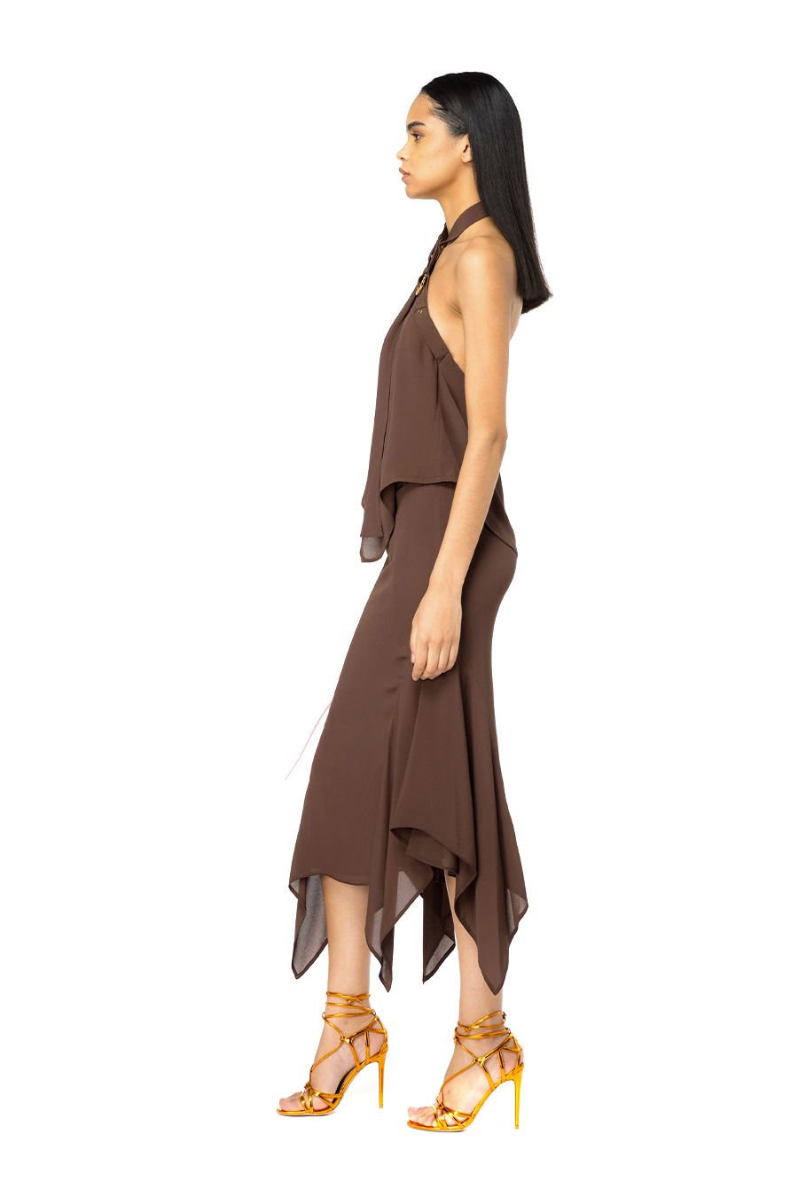 PINKO  Gonna Marrone in Poliestere PINKO da Donna Negozio online di fabbrica