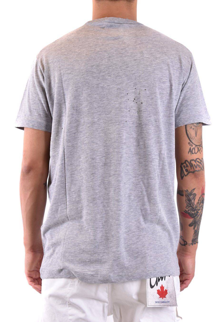 DSQUARED2  Polo Grigia in Cotone Uomo DSQUARED2 Offerta speciale
