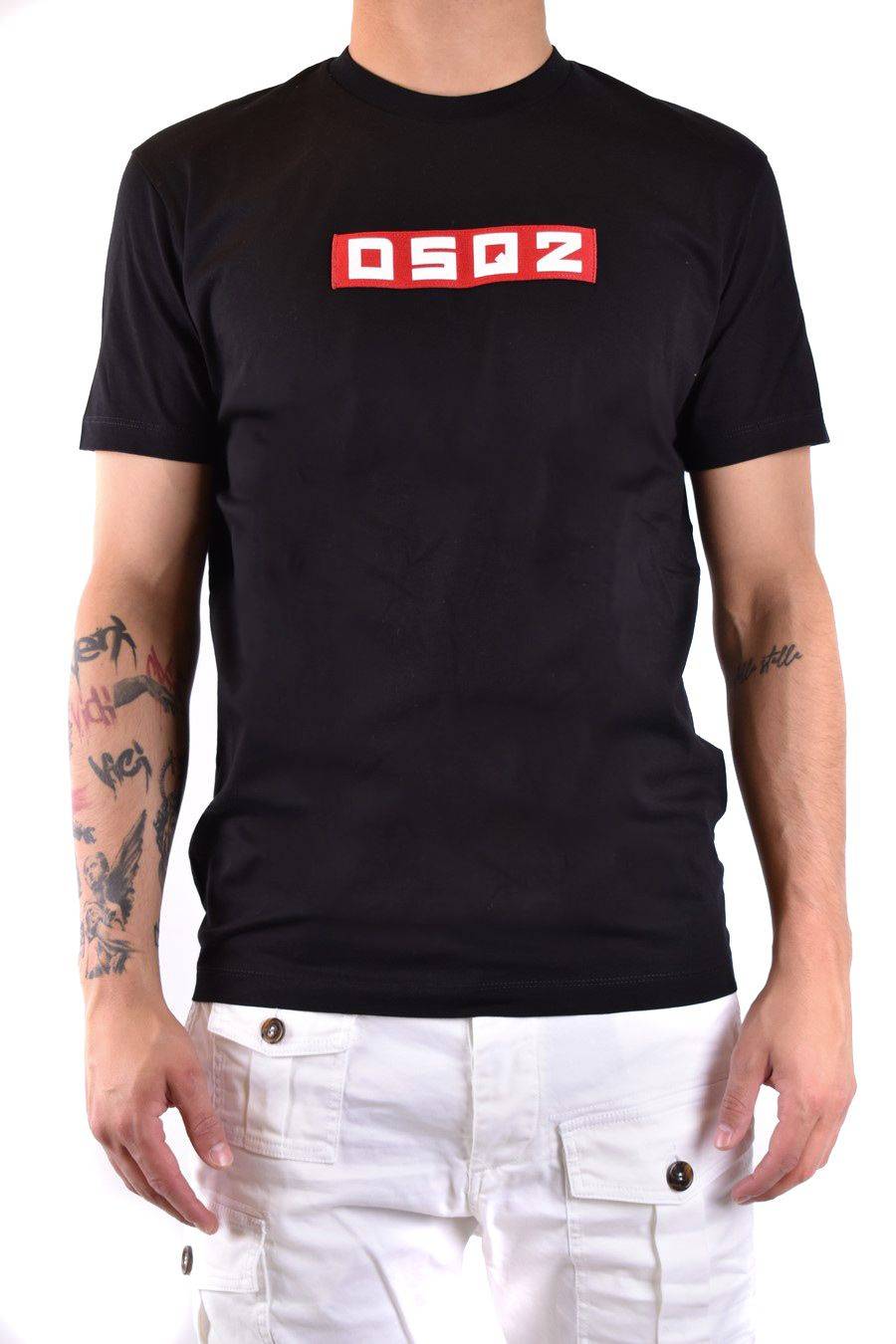 DSQUARED2  T-Shirt Nera in Cotone DSQUARED2 S74GD1223 Grande vendita