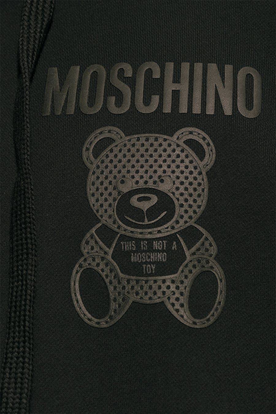 MOSCHINO  Felpa di Cotone Nero Uomo Moschino V1727 Fornitura limitata