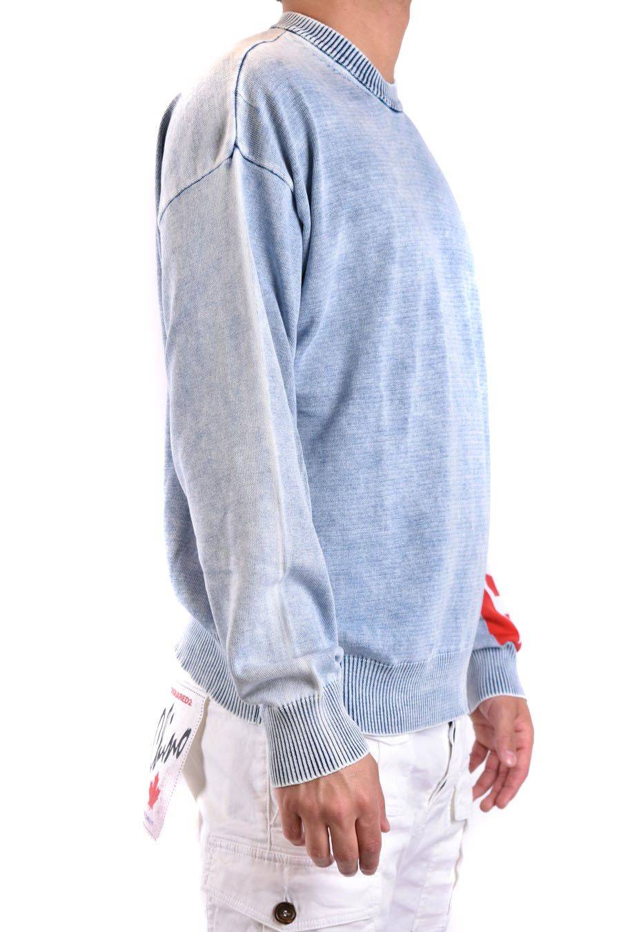 DIESEL  Maglione Diesel Blu Cielo in Cotone 100% Uomo Offerta Pasqua