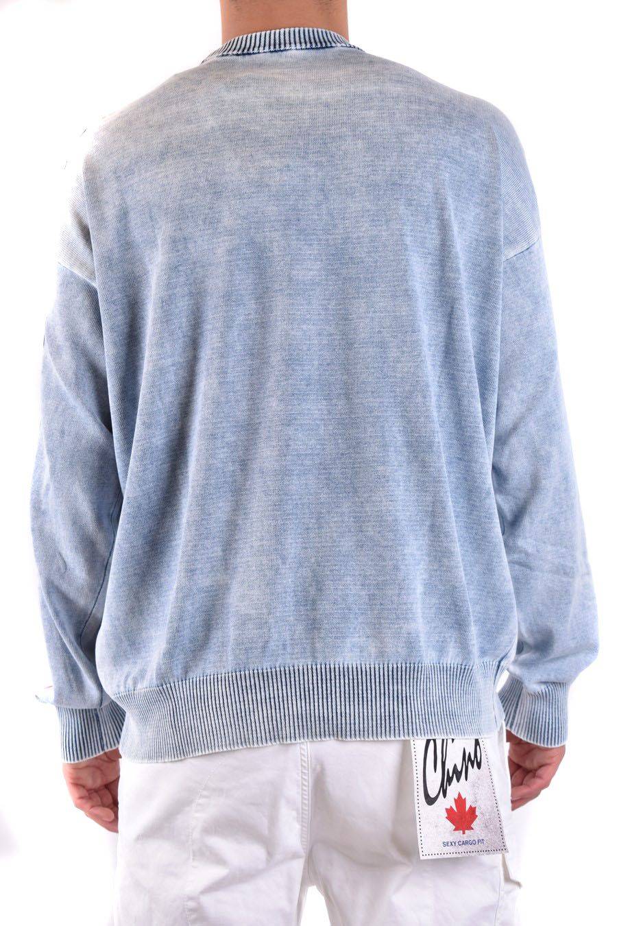 DIESEL  Maglione Diesel Blu Cielo in Cotone 100% Uomo Offerta Pasqua