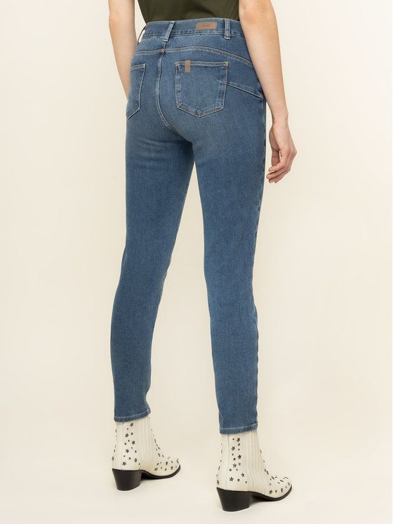 LIU JO  Pantaloni Donna Skinny Fit Blu in Cotone LIU JO Offerta Giorno del Papà