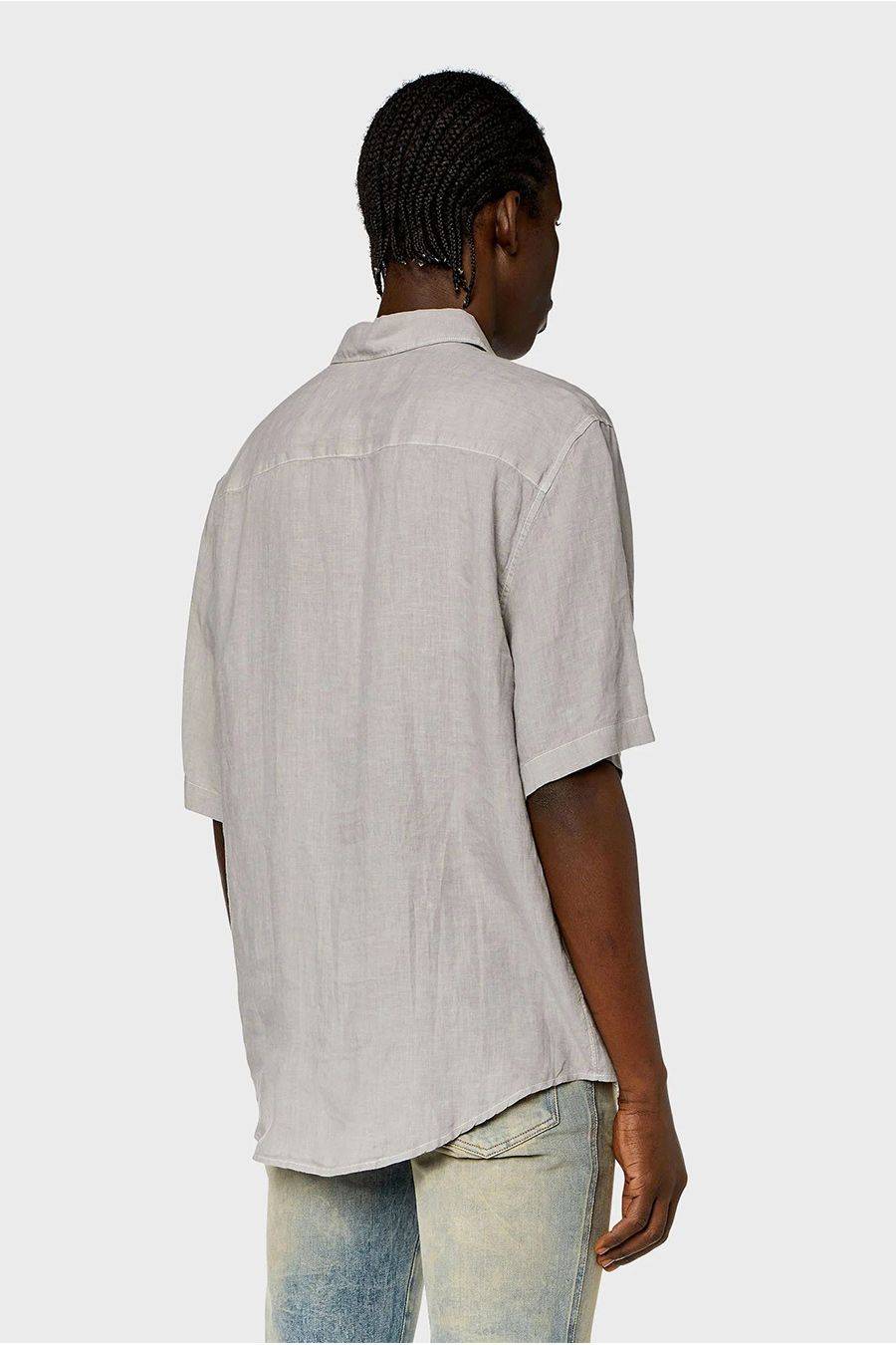DIESEL  Camicia Uomo Diesel Cotone Bianco A12854 Offerta San Valentino