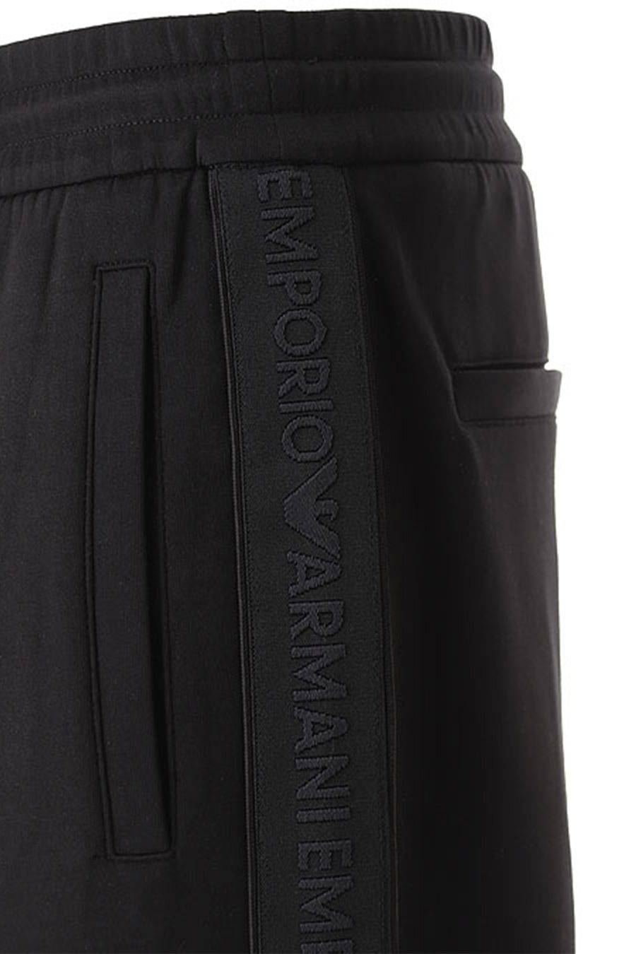 EMPORIO ARMANI  Pantaloni da Uomo Emporio Armani in Cotone Elasticizzato - Nero Offerte stagionali