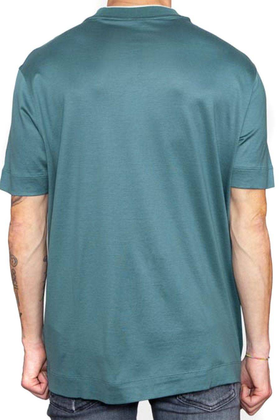 EMPORIO ARMANI  T-Shirt Emporio Armani Cotone Azzurro Cielo Liquidazione