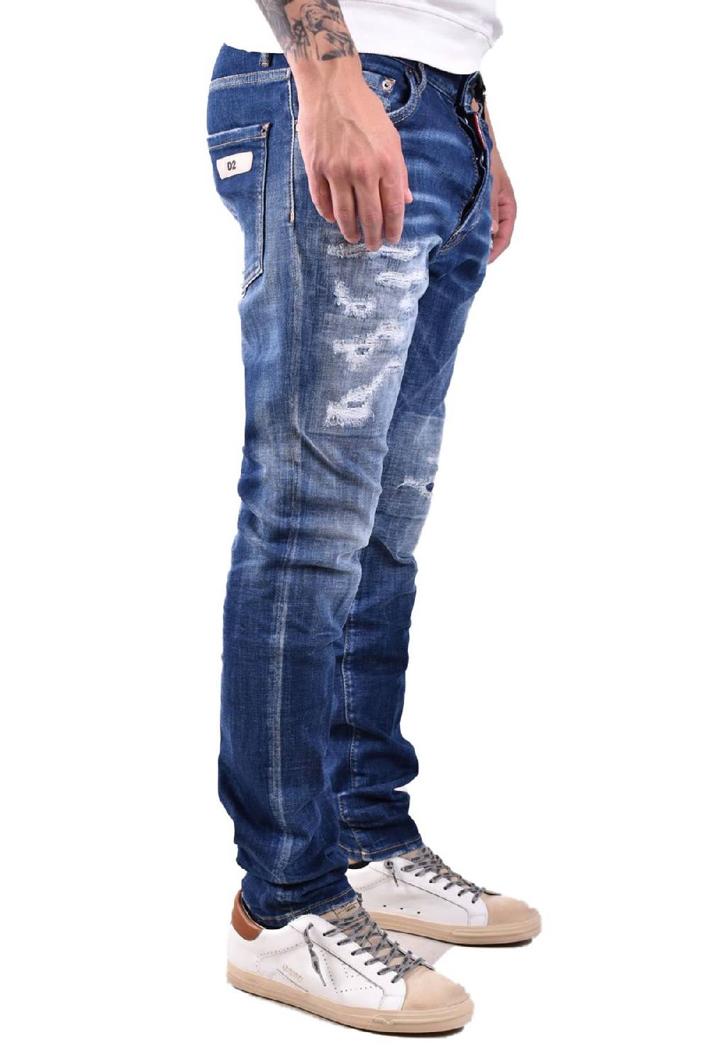 DSQUARED2  Jeans Blu Elasticizzati Uomo DSQUARED2 S71LB1365 Comprane uno, ottenene uno gratis