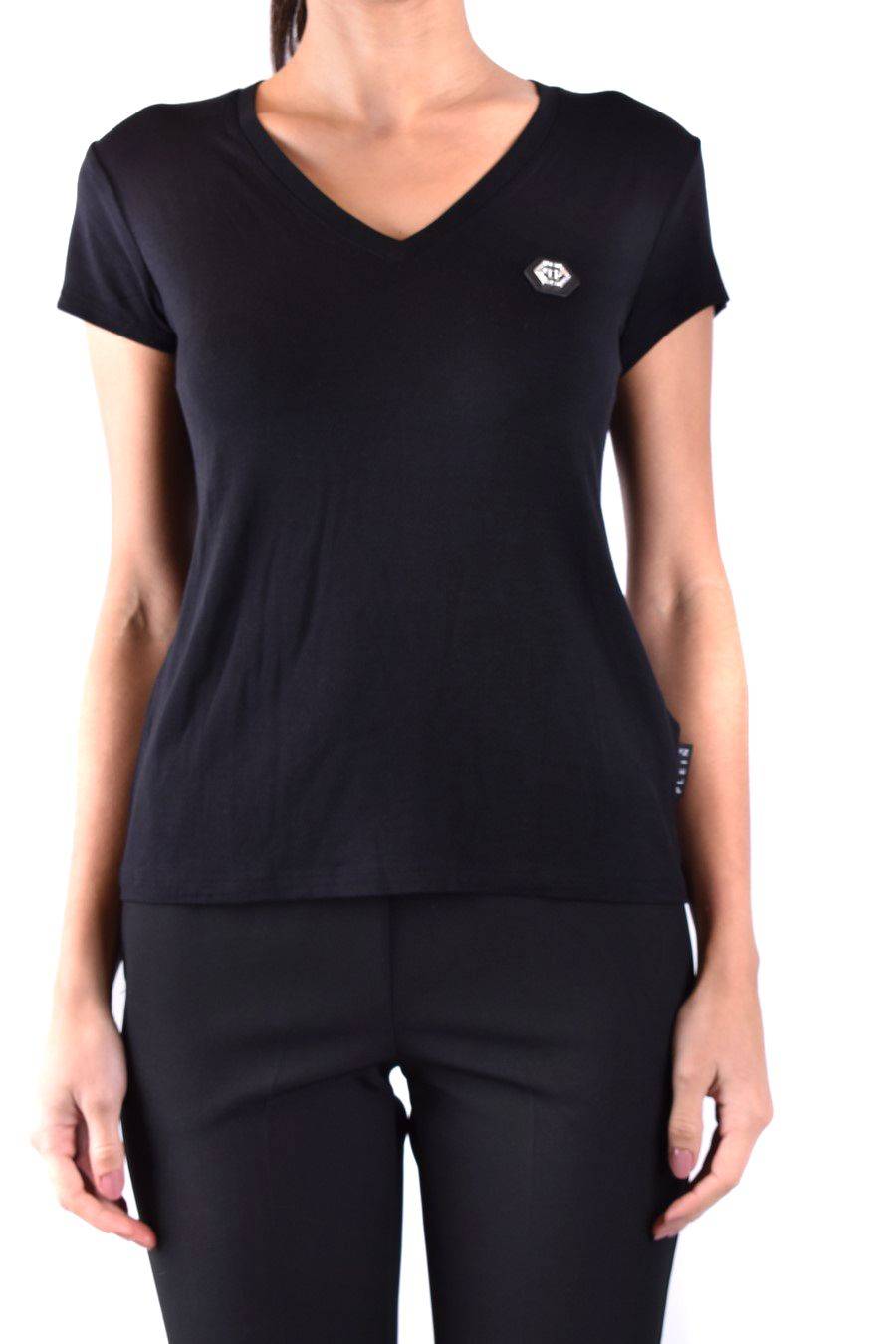 PHILIPP PLEIN  T-Shirt Nera in Cotone Philipp Plein Donna Offerte giornaliere