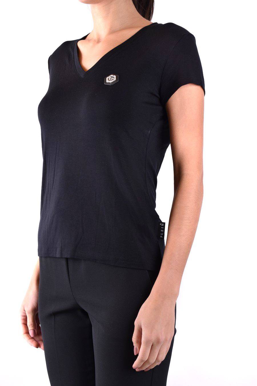 PHILIPP PLEIN  T-Shirt Nera in Cotone Philipp Plein Donna Offerte giornaliere