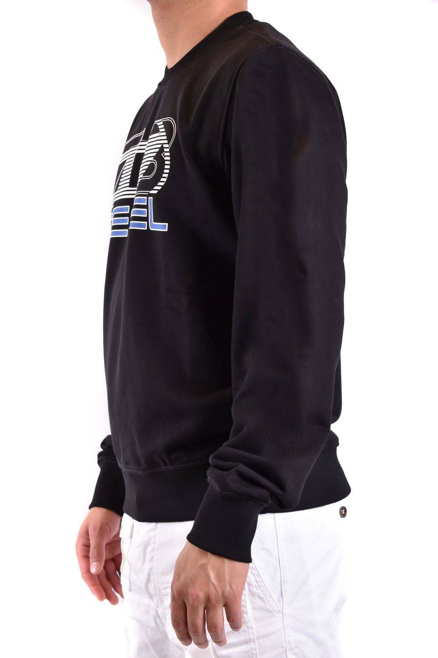 DIESEL  Felpa di Cotone Nera Uomo DIESEL A12508 Latest stili