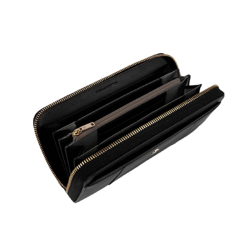 PIQUADRO  Portafoglio Donna in Pelle Nero PIQUADRO - Accessorio Elegante Ultimi due giorni