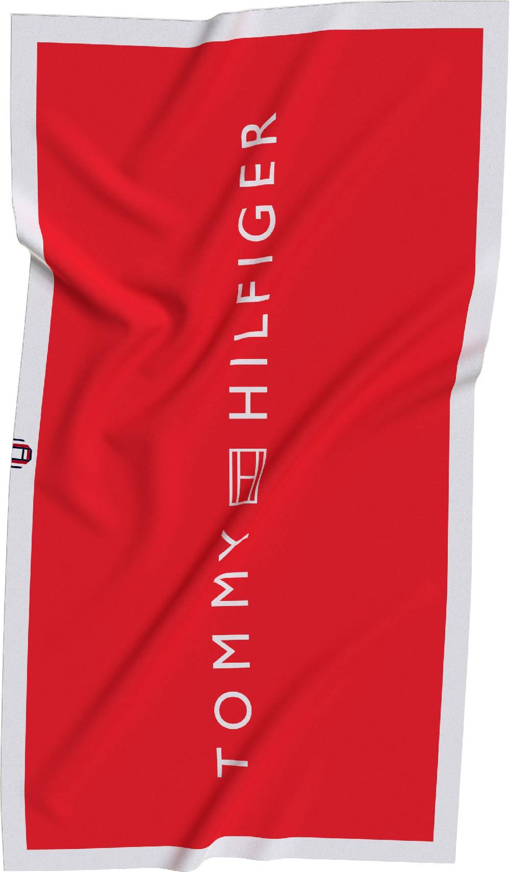 TOMMY HILFIGER  Telo Mare Rosso in Cotone Tommy Hilfiger Ultimo giorno
