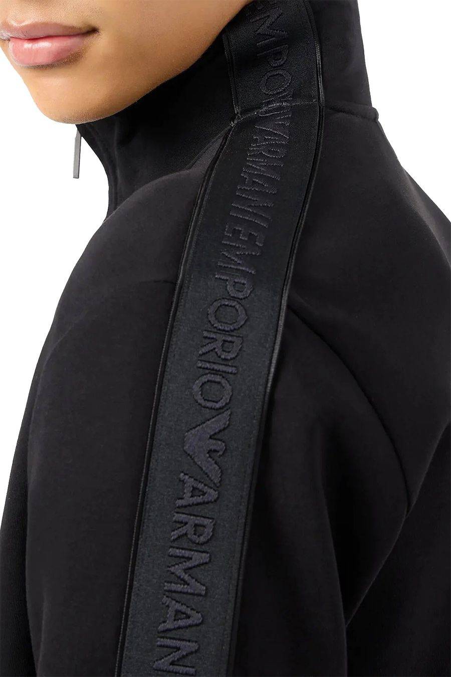 EMPORIO ARMANI  Felpa Uomo Emporio Armani Cotone Misto Nero 3D1M69 1JHSZ0999 Fino al 65% di sconto