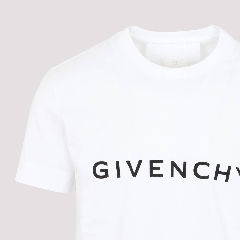 GIVENCHY  T-shirt in Cotone Bianco con Logo Givenchy - Uomo Only for today