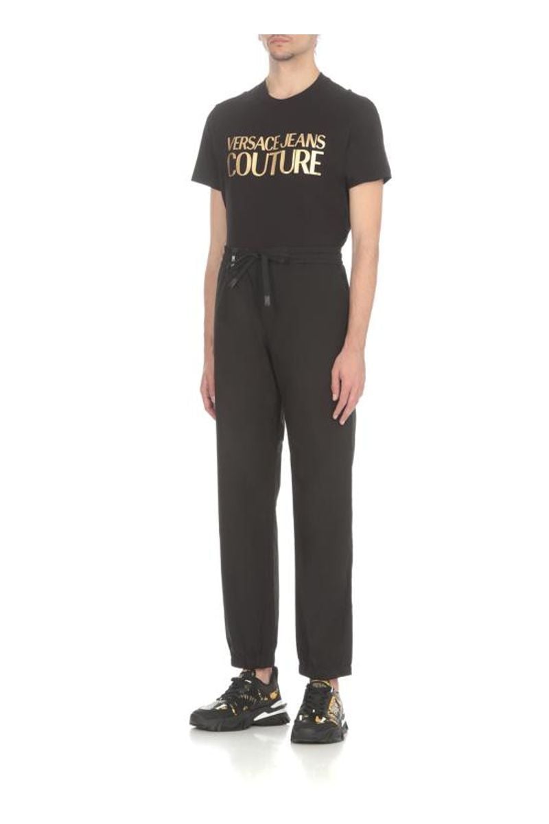 VERSACE JEANS COUTURE  Pantaloni Uomo Versace Jeans Couture in Cotone Nero Duty-free