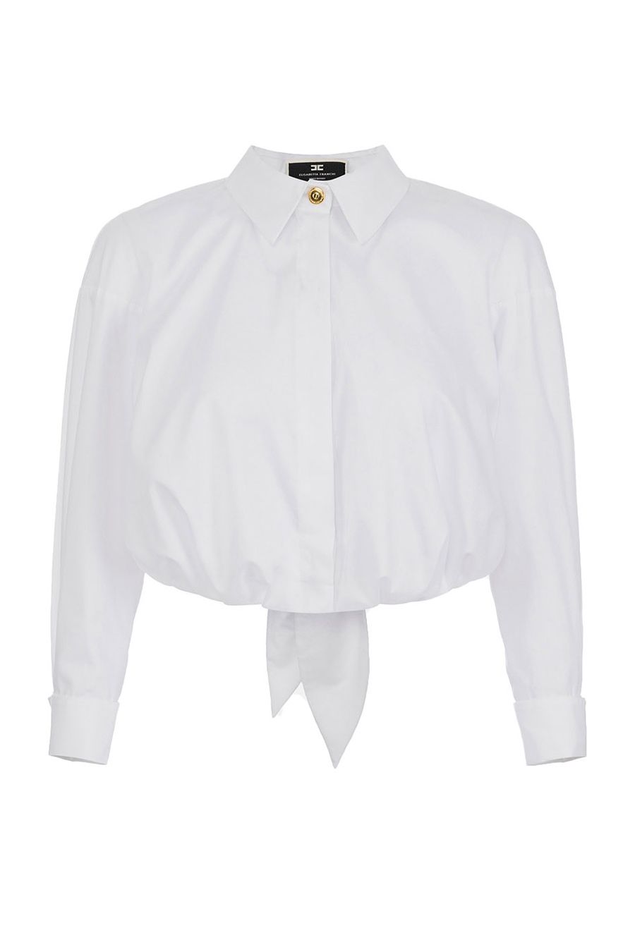 ELISABETTA FRANCHI Camicia Bianca in Cotone di Elisabetta Franchi per Donna