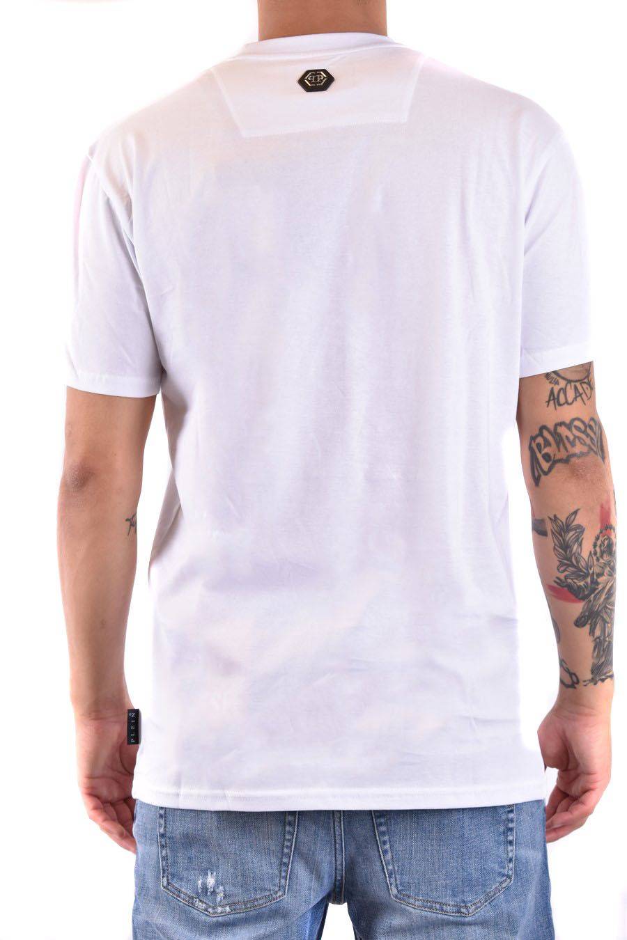 PHILIPP PLEIN  T-Shirt Bianca in Cotone Philipp Plein Uomo Soddisfazione Garantita