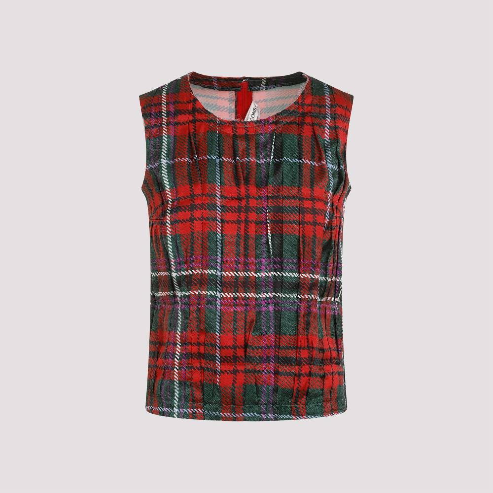 COMME DES GARÇONS  Top Senza Maniche Pieghe Tartan Comme Des Garçons Sottocosto