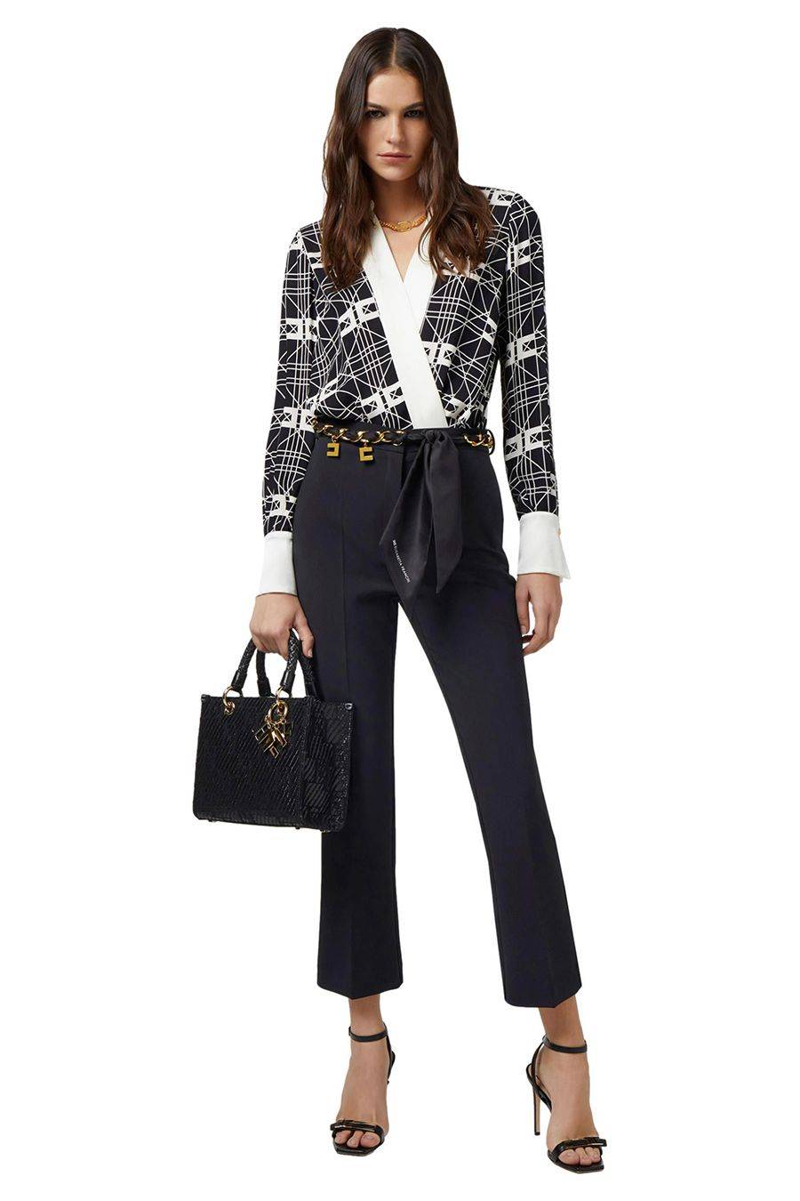 ELISABETTA FRANCHI  Camicetta Multicolore in Seta Elisabetta Franchi da Donna Presa