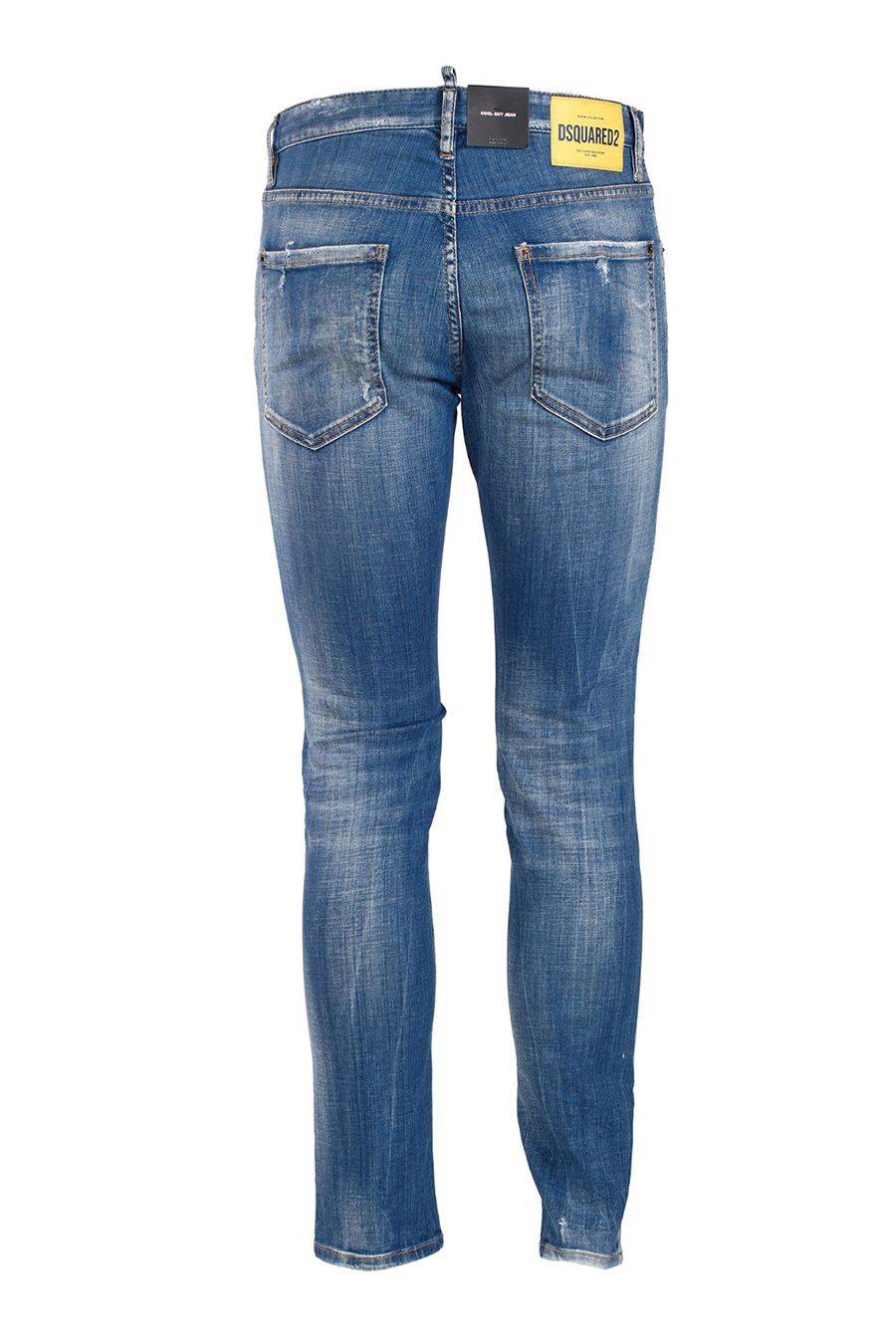 DSQUARED2  Jeans Slim Fit Blu in Cotone Elasticizzato DSQUARED2 da Uomo Sconto