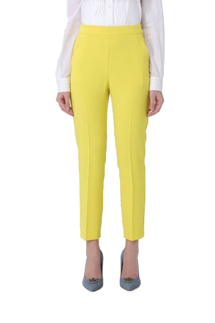 PINKO  Pantaloni Gialli da Donna PINKO - Mix di Acetato e Poliestere Offerta