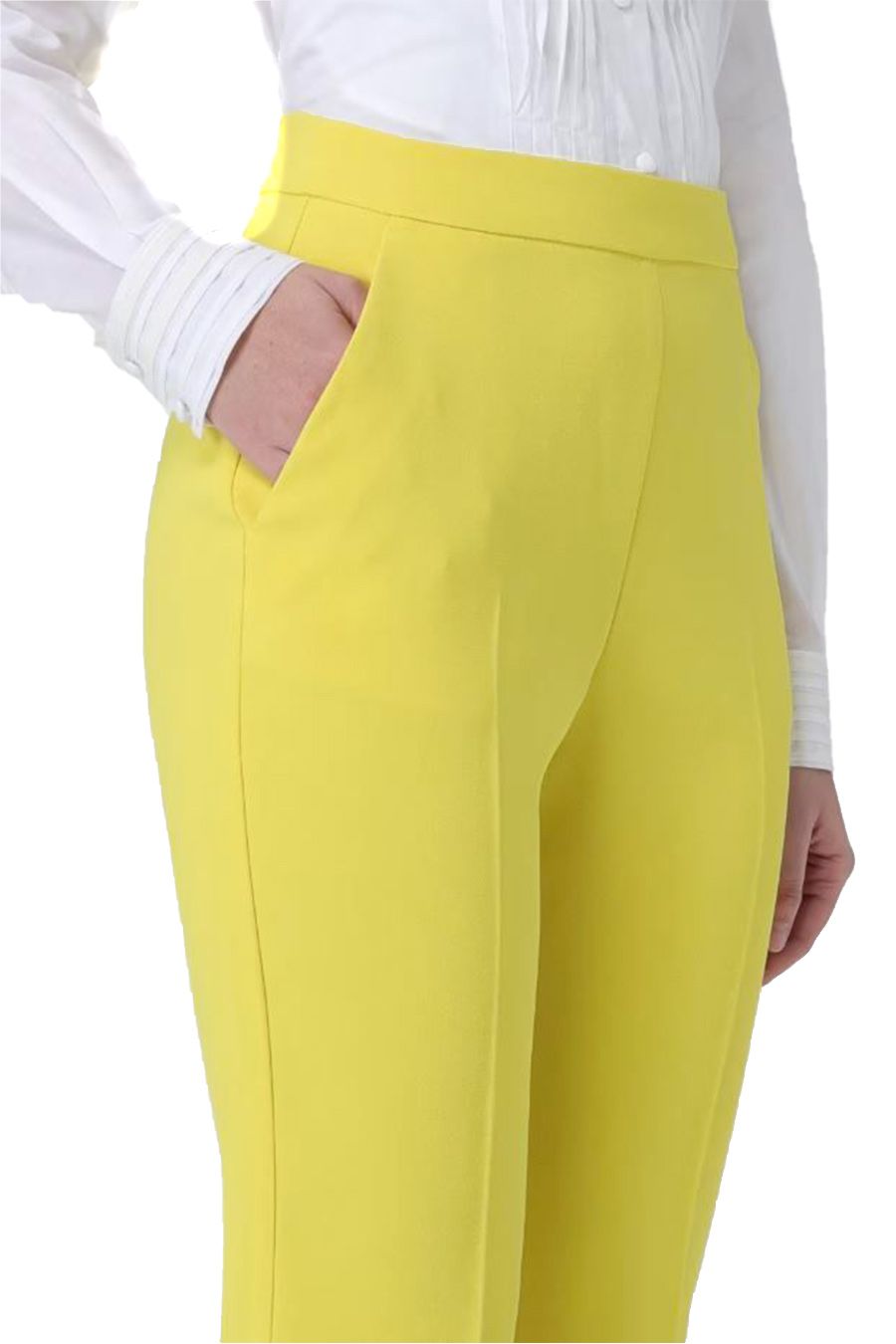 PINKO  Pantaloni Gialli da Donna PINKO - Mix di Acetato e Poliestere Offerta