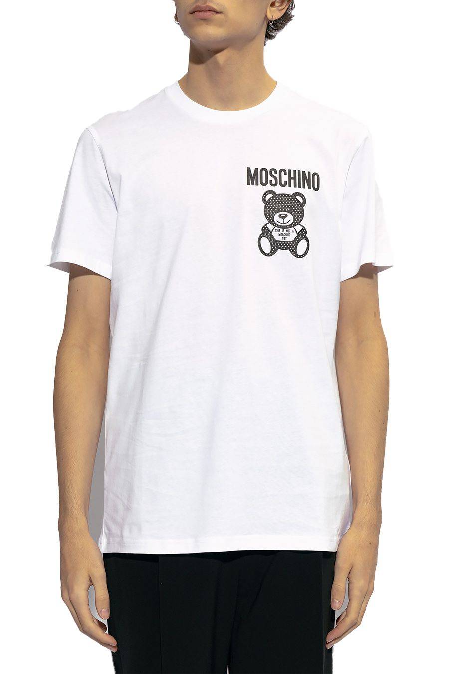 MOSCHINO  T-Shirt Cotone Bianco Moschino V0729 20411001 Uomo Economico