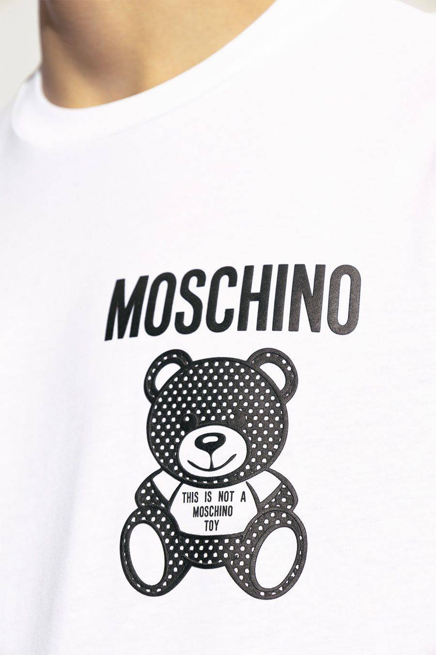 MOSCHINO  T-Shirt Cotone Bianco Moschino V0729 20411001 Uomo Economico