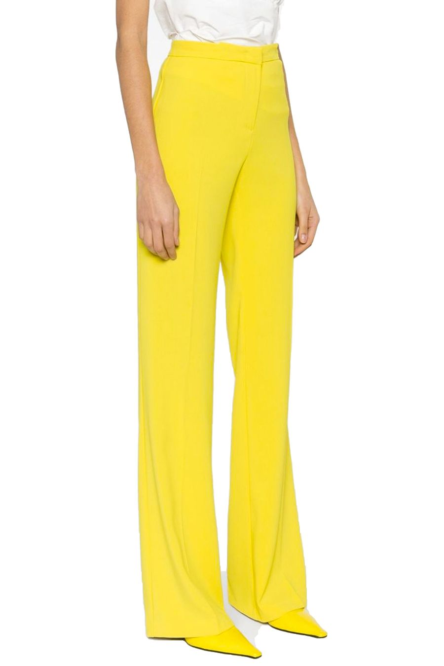 PINKO  Pantaloni Gialli Elastici in Viscosa da Donna PINKO Saldi