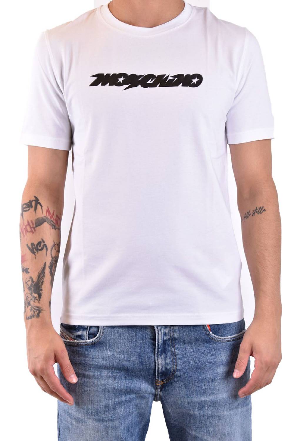 MOSCHINO  T-Shirt MOSCHINO Bianca 100% Cotone da Uomo A0718 Offerte