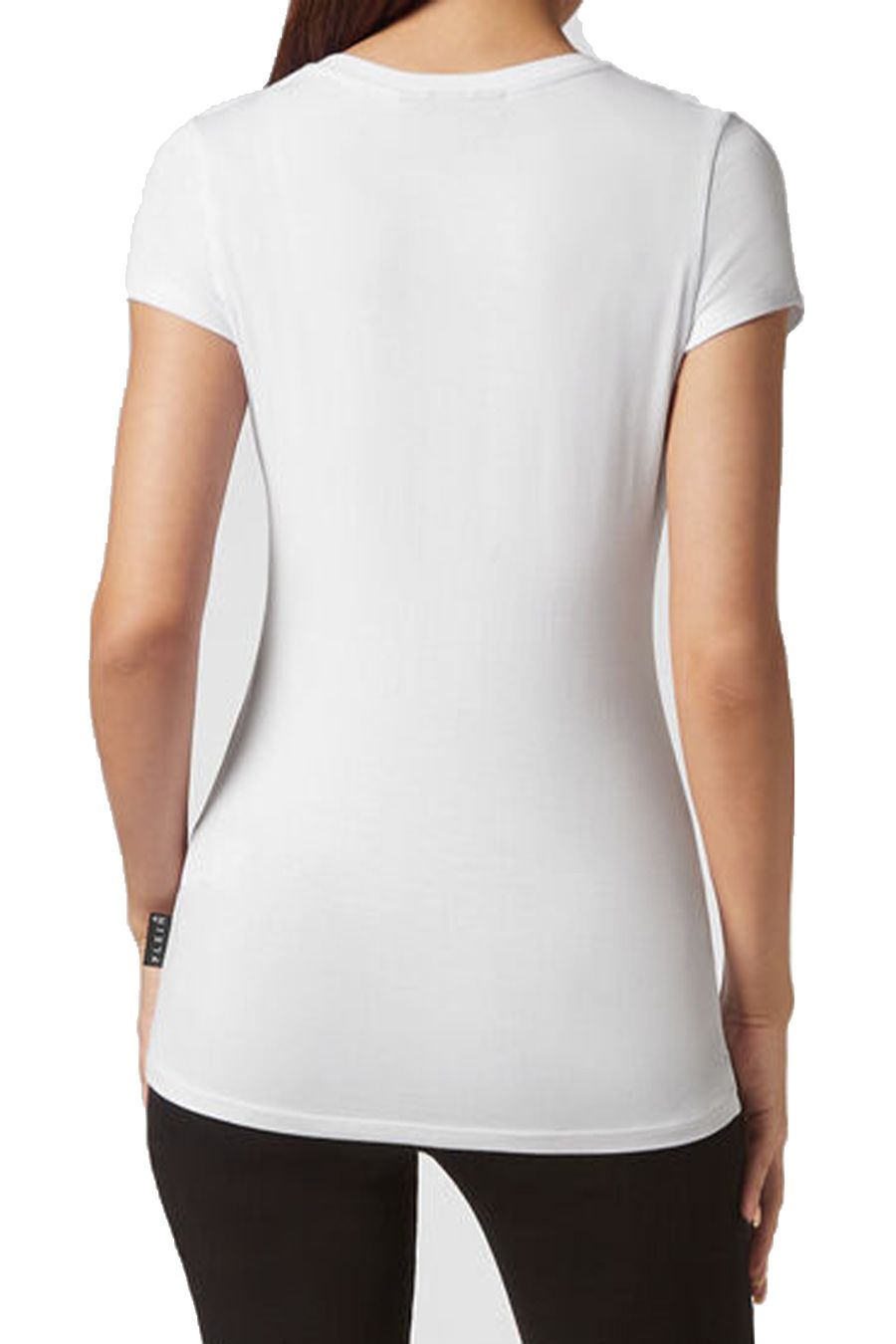 PHILIPP PLEIN  T-Shirt Bianca in Cotone da Donna PHILIPP PLEIN Saldi Di Fabbrica