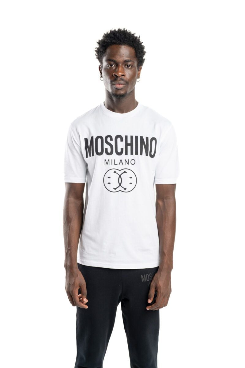MOSCHINO  T-Shirt Moschino Bianca Uomo in Cotone 100% J0725 Vendite Flash