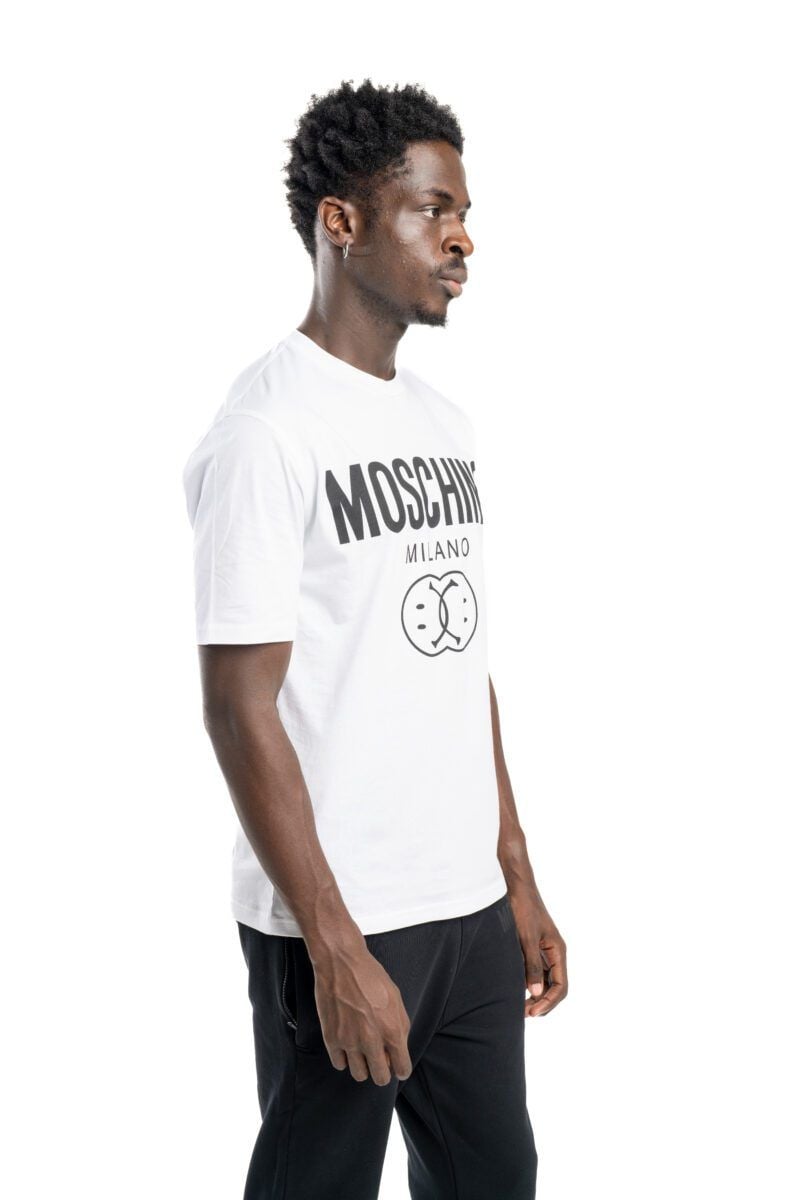 MOSCHINO  T-Shirt Moschino Bianca Uomo in Cotone 100% J0725 Vendite Flash