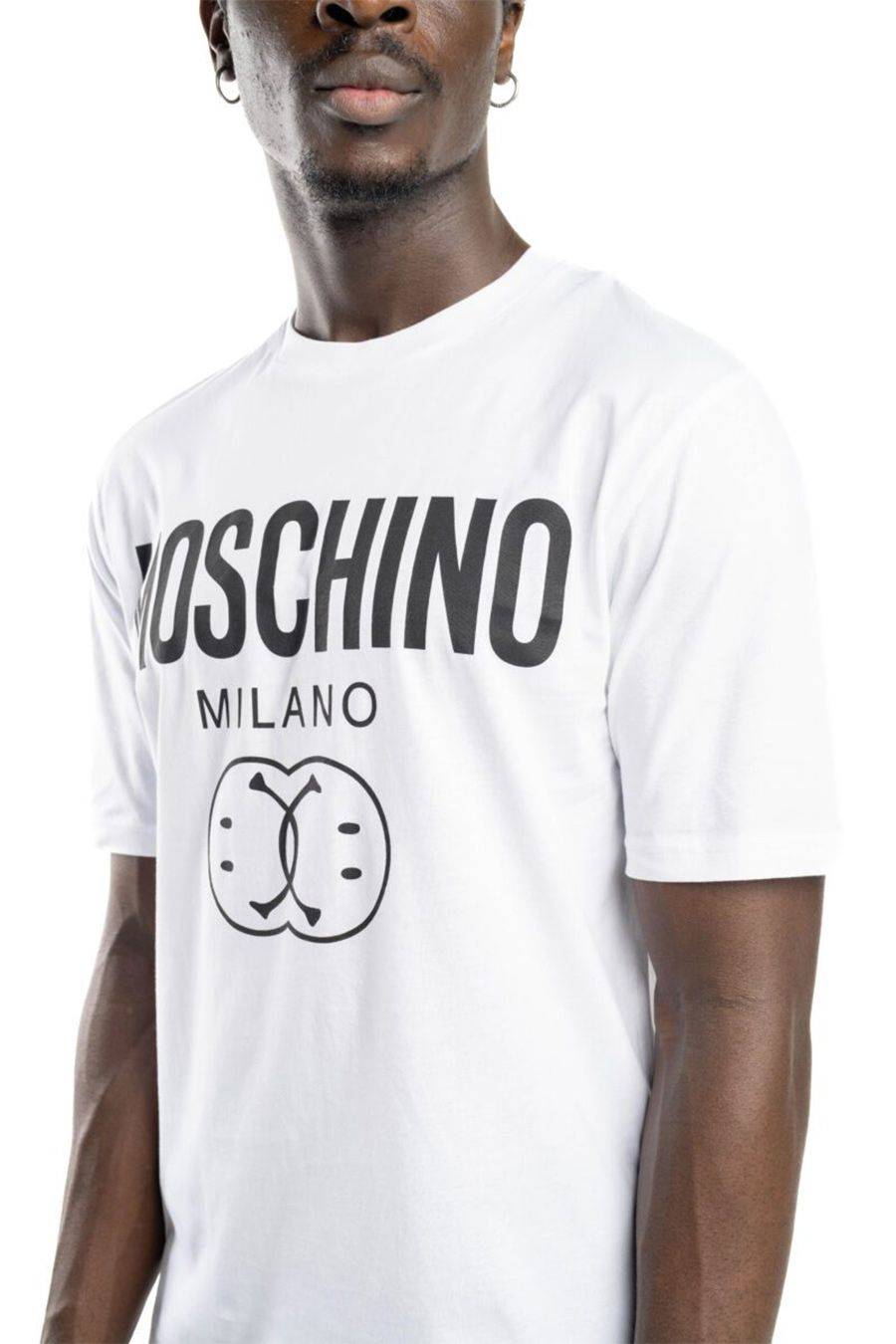 MOSCHINO  T-Shirt Moschino Bianca Uomo in Cotone 100% J0725 Vendite Flash