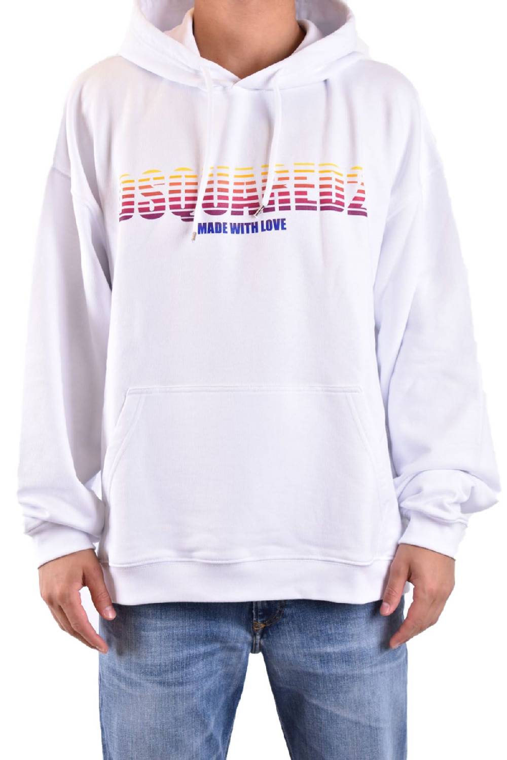 DSQUARED2  Felpa Uomo DSQUARED2 Cotone Bianco S71GU0655 S25551100 Negozio