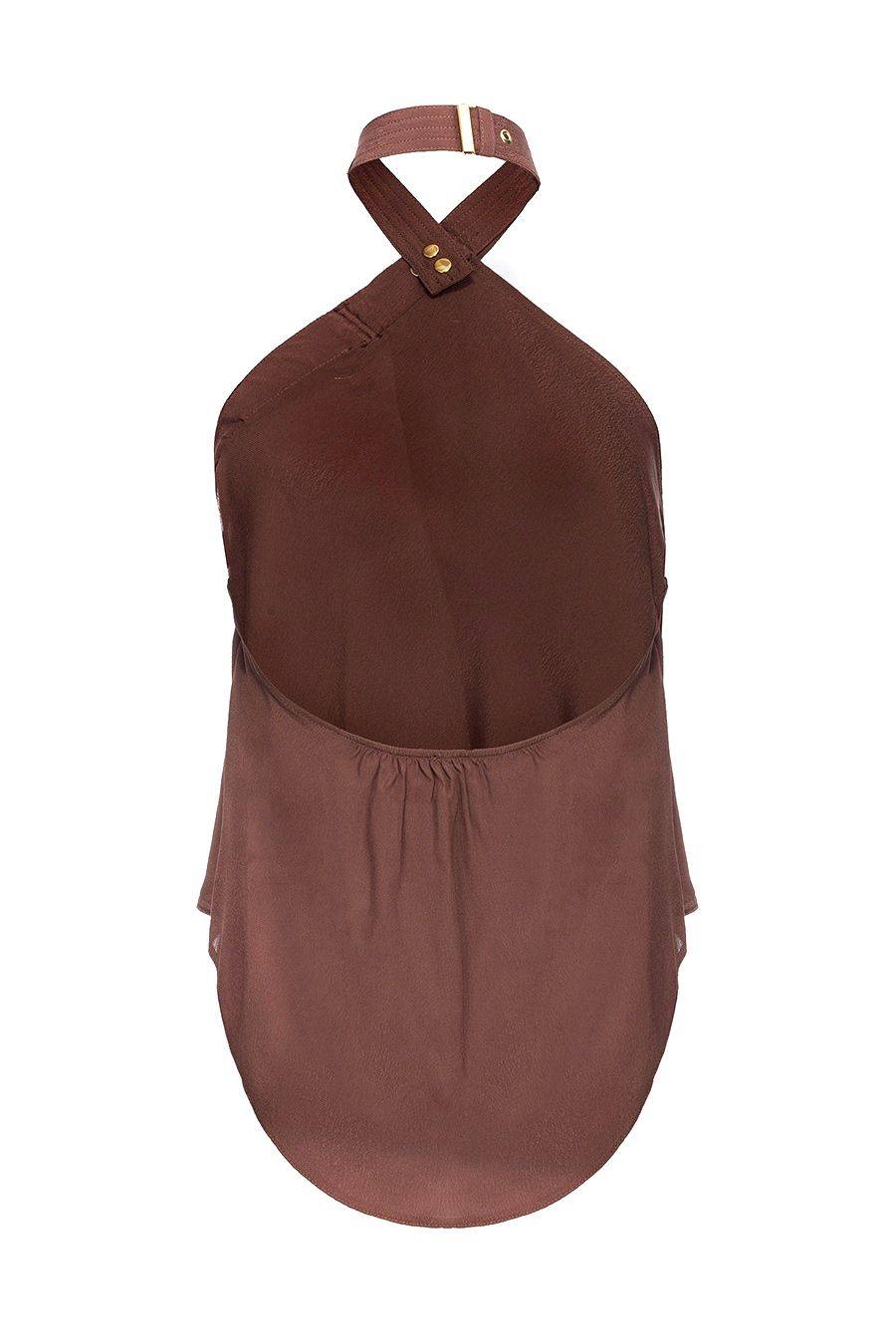 PINKO  Top Donna PINKO in Viscosa Marrone Moda