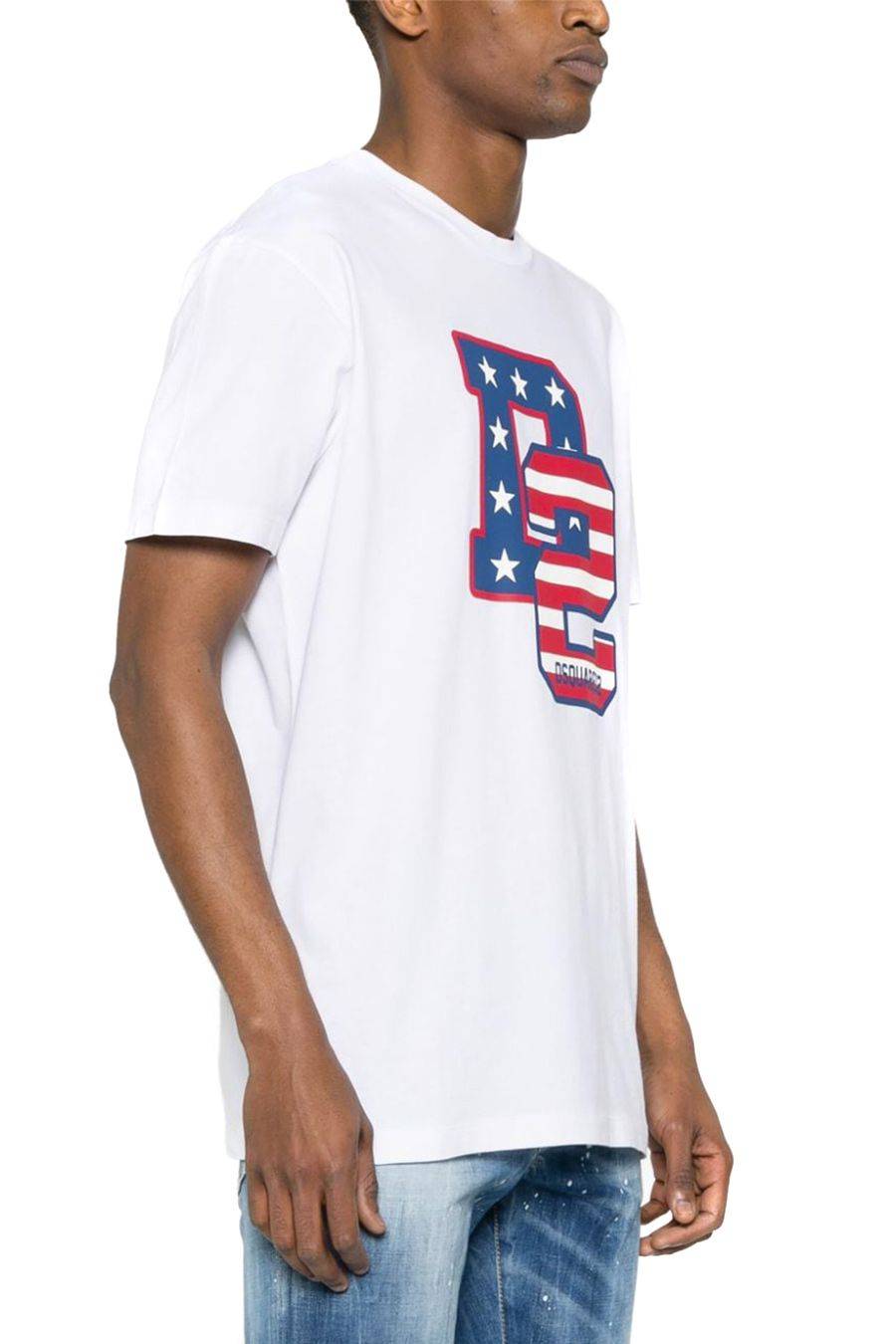 DSQUARED2  T-Shirt Bianca in Cotone DSQUARED2 da Uomo S74GD1260 Spedizione gratuita