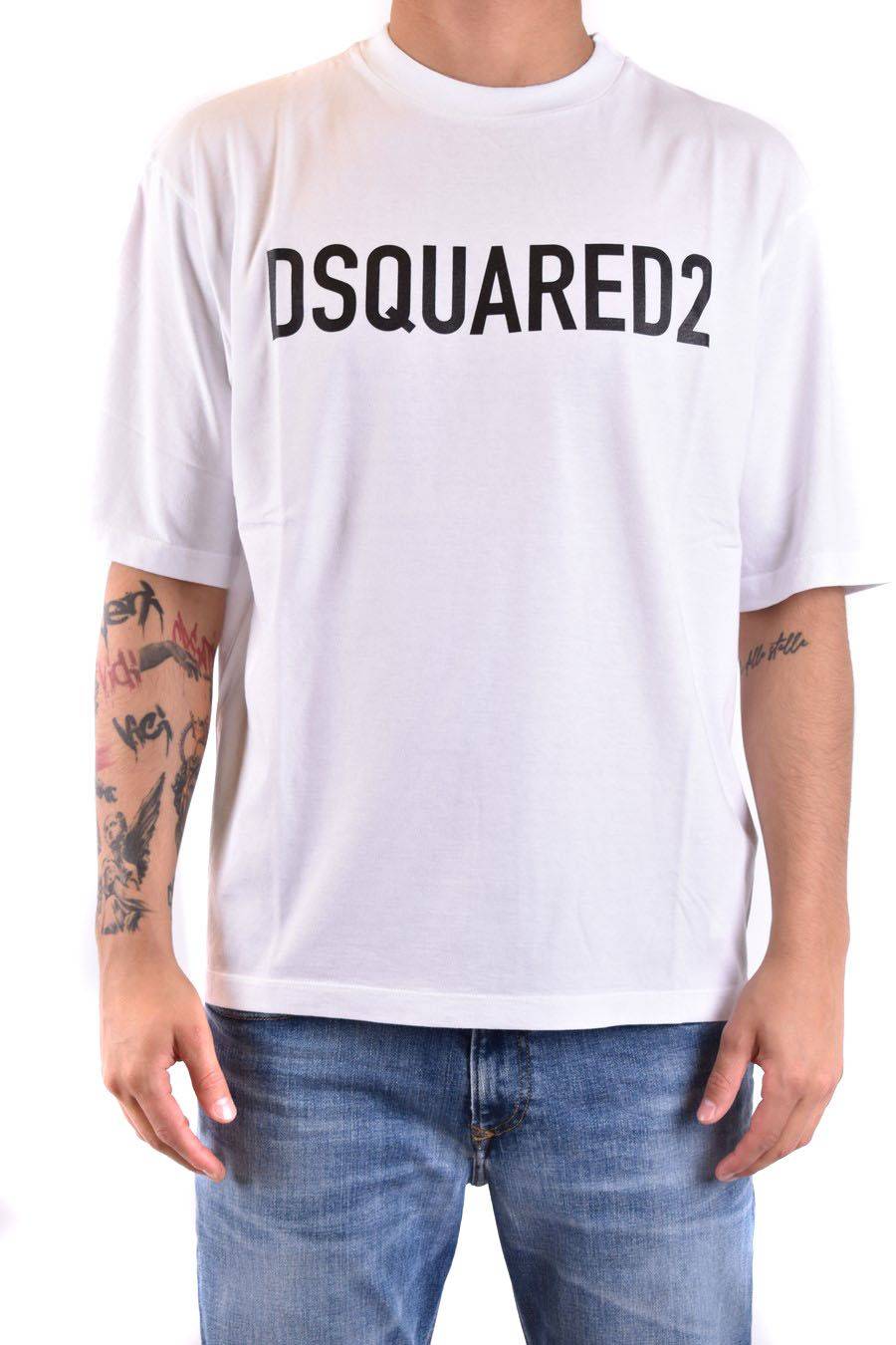 DSQUARED2  T-Shirt Uomo DSQUARED2 Cotone Bianco Offerta speciale