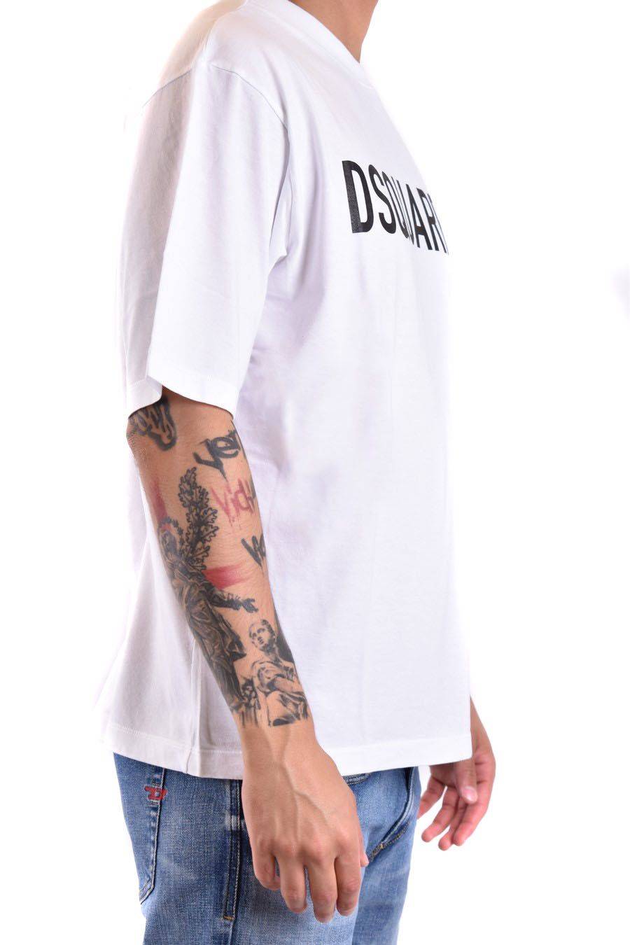 DSQUARED2  T-Shirt Uomo DSQUARED2 Cotone Bianco Offerta speciale