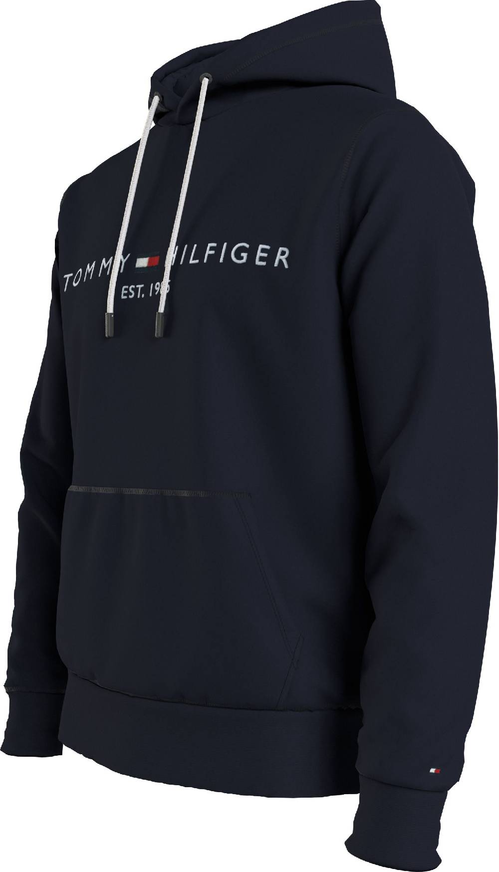 TOMMY HILFIGER  Felpa con Cappuccio Blu in Cotone Biologico Tommy Hilfiger Uomo Flash Sale