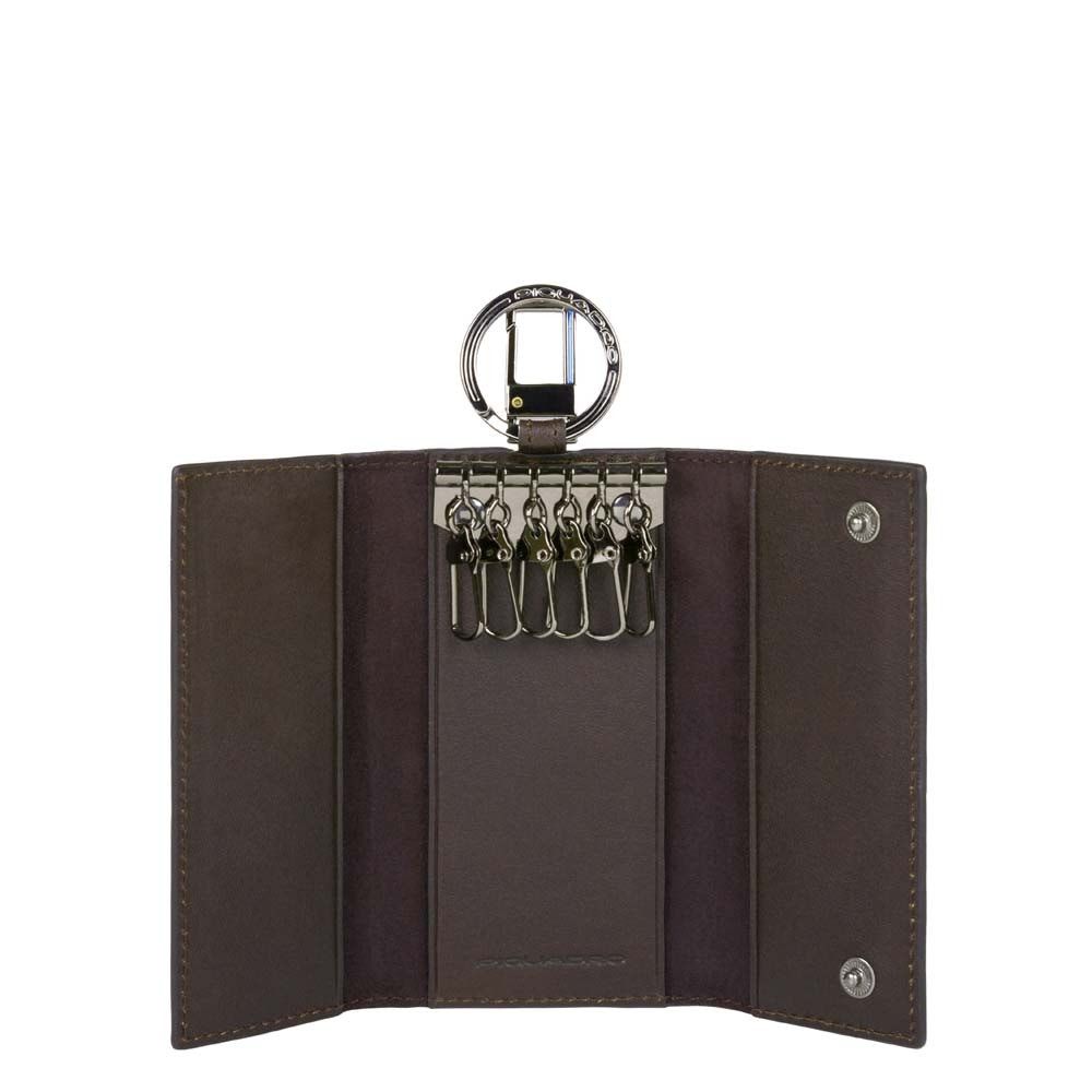 PIQUADRO  Portachiavi in Pelle Piquadro - Accessorio Unisex Marrone Offerta esclusiva