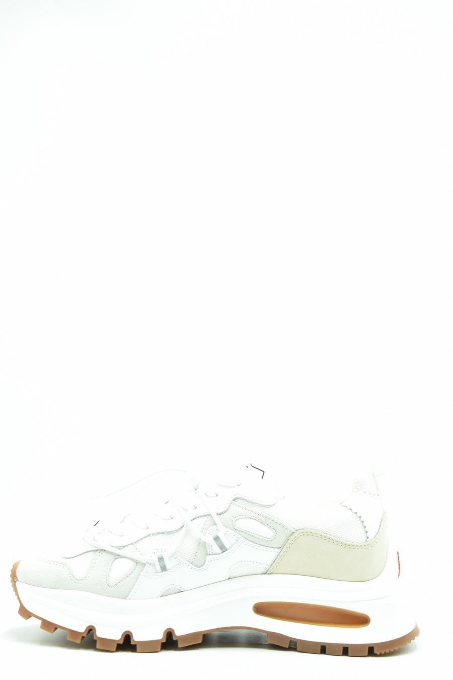 DSQUARED2  Sneakers Donna DSQUARED2 in Pelle Bianca Offerta Pasqua