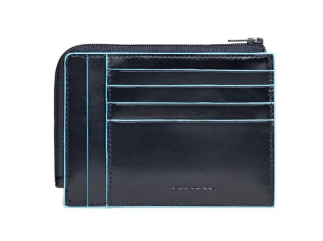 PIQUADRO  Portafoglio Unisex in Pelle Blu Piquadro Online Outlet